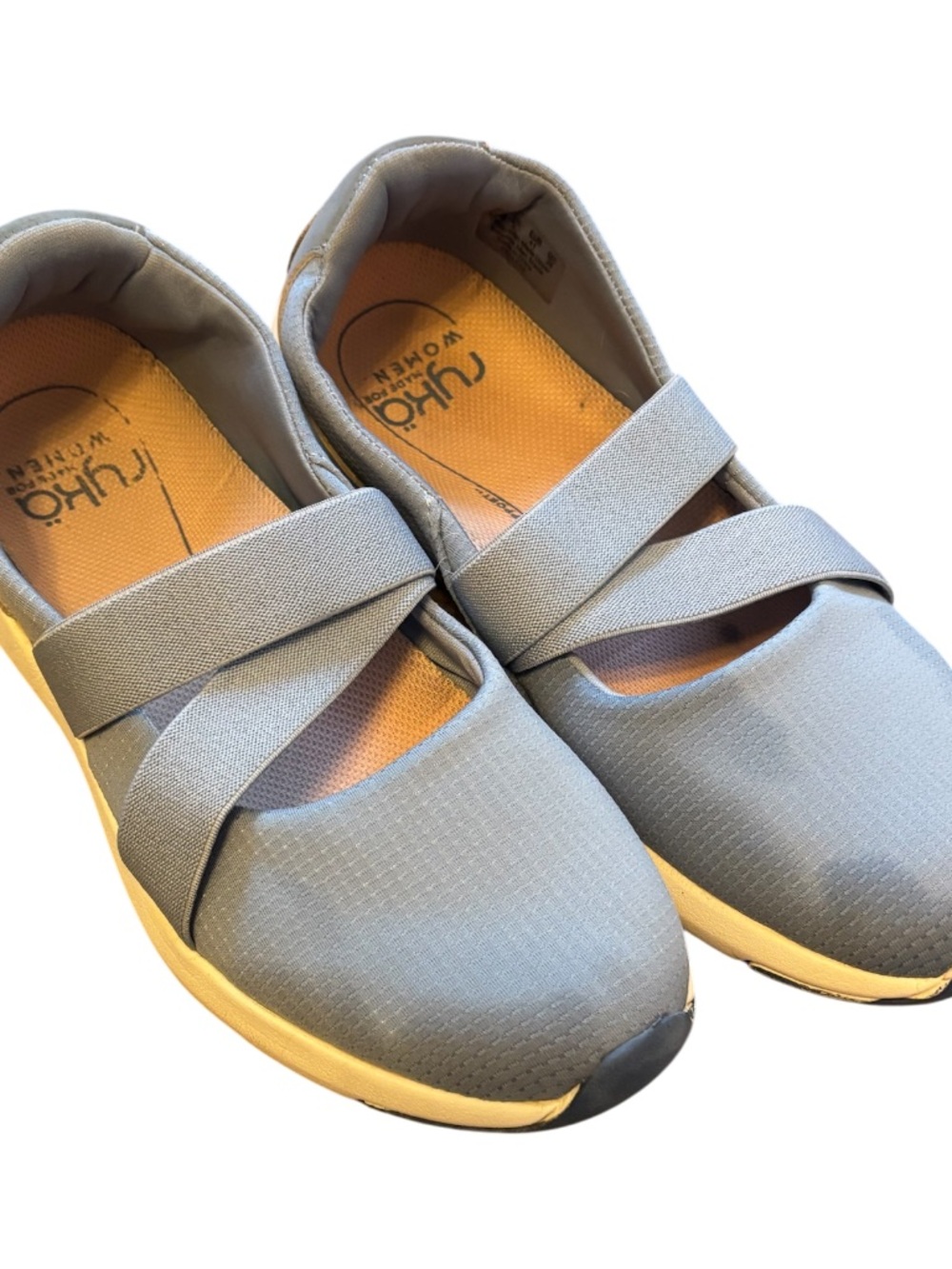 Ryka Women's Slip-On Sneakers in Light Blue and White